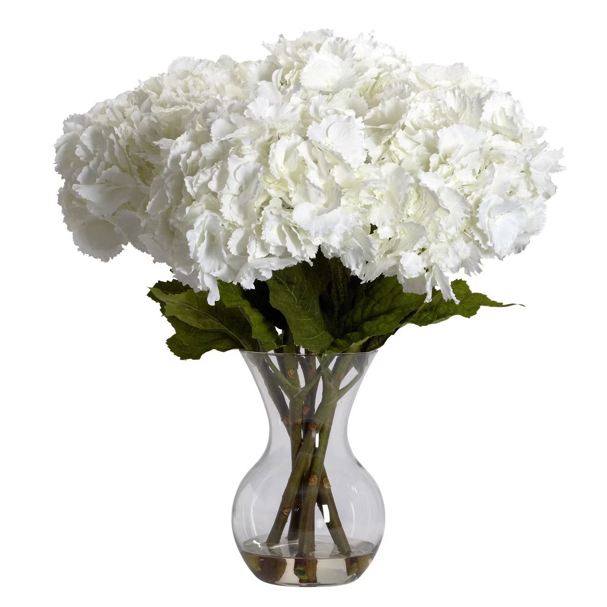 23" x 21" Artificial Hydrangea Flower Plant Arrangement in Vase - Nearly Natural | Target