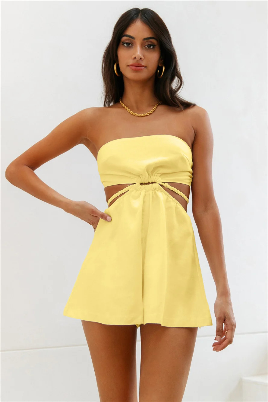 Skip To Nowhere Romper Yellow | Hello Molly (US)