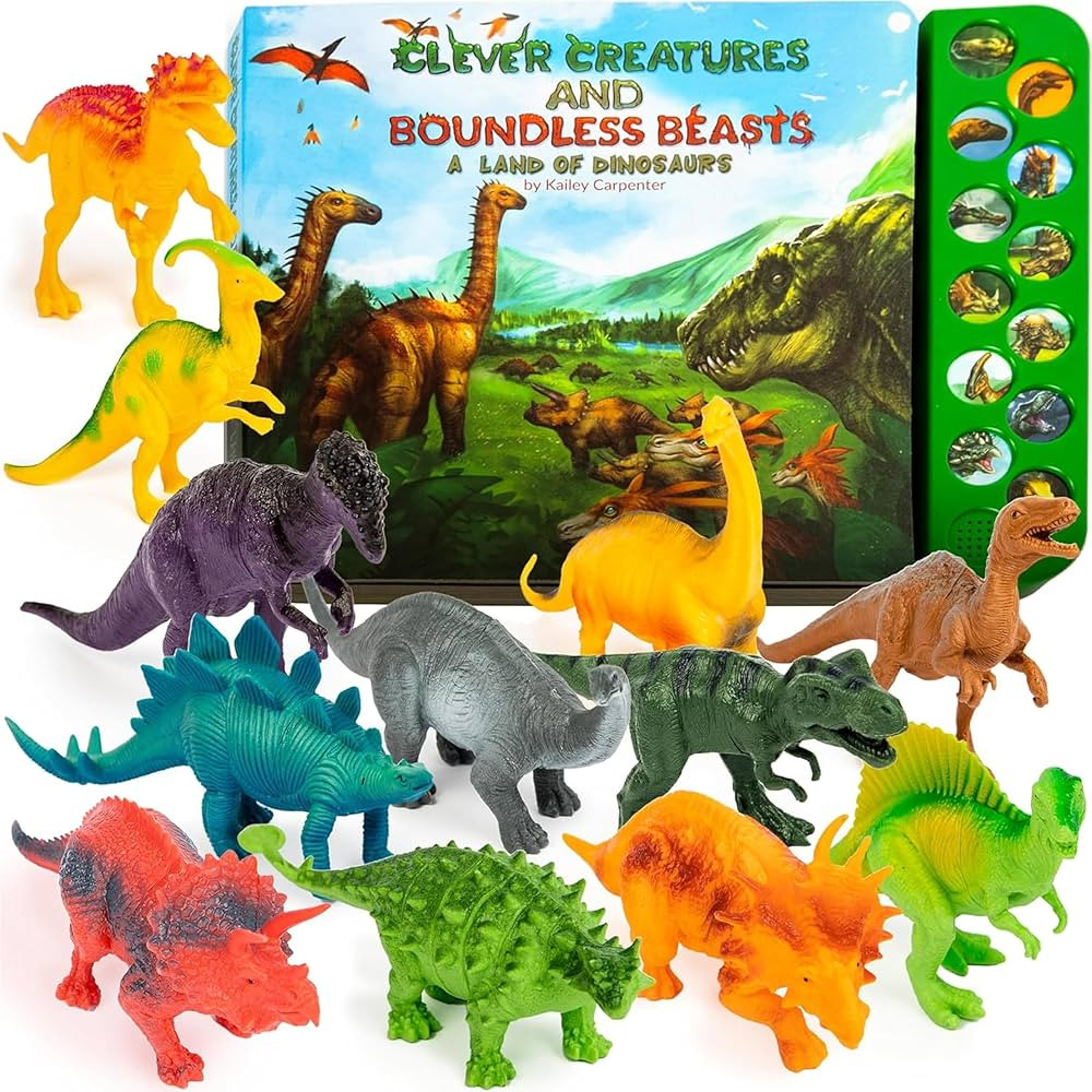 Li'l-Gen Dinosaur Toys for Kids 3-5 - Interactive Dinosaur Sound Book with Realistic Roars and Tw... | Amazon (US)