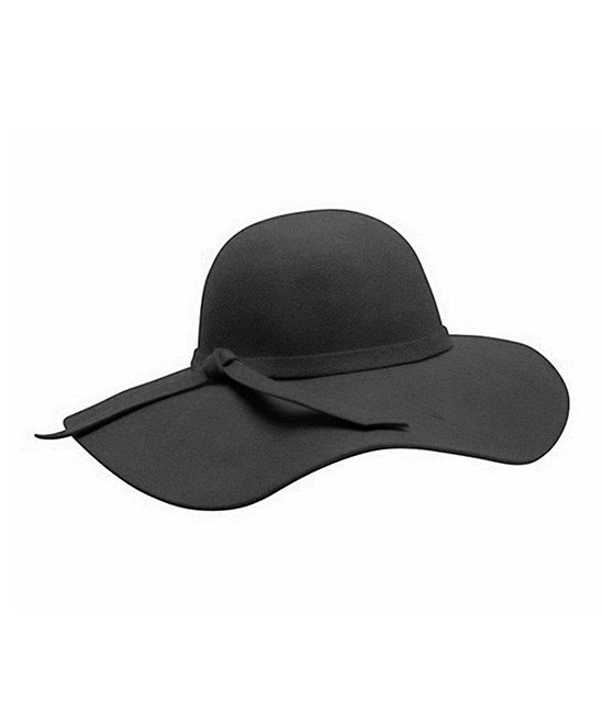 Boardwalk Style Women's Winter Hats Black - Black Floppy Wool Hat | Zulily