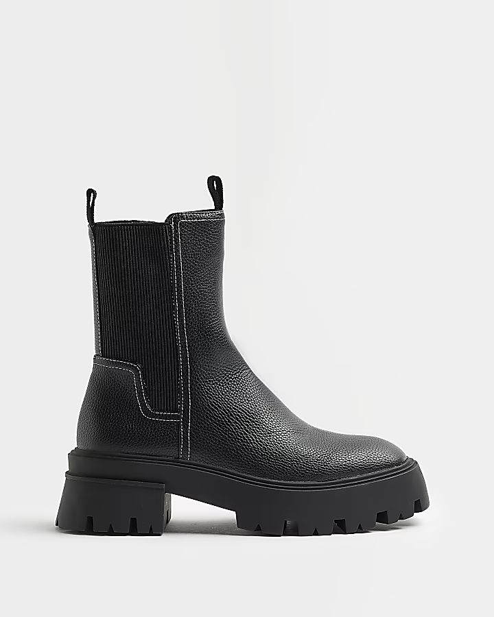Black chunky ankle boots | River Island (UK & IE)