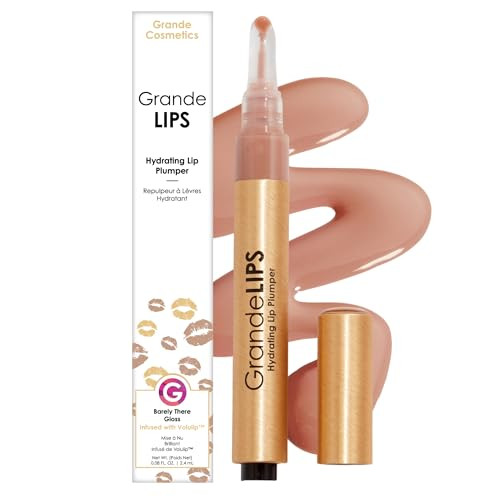 Grande Cosmetics GrandeLIPS Hydrating Lip Plumper - for Fuller-Looking, Hydrated Lips - Barely There (0.084 oz) | Amazon (US)