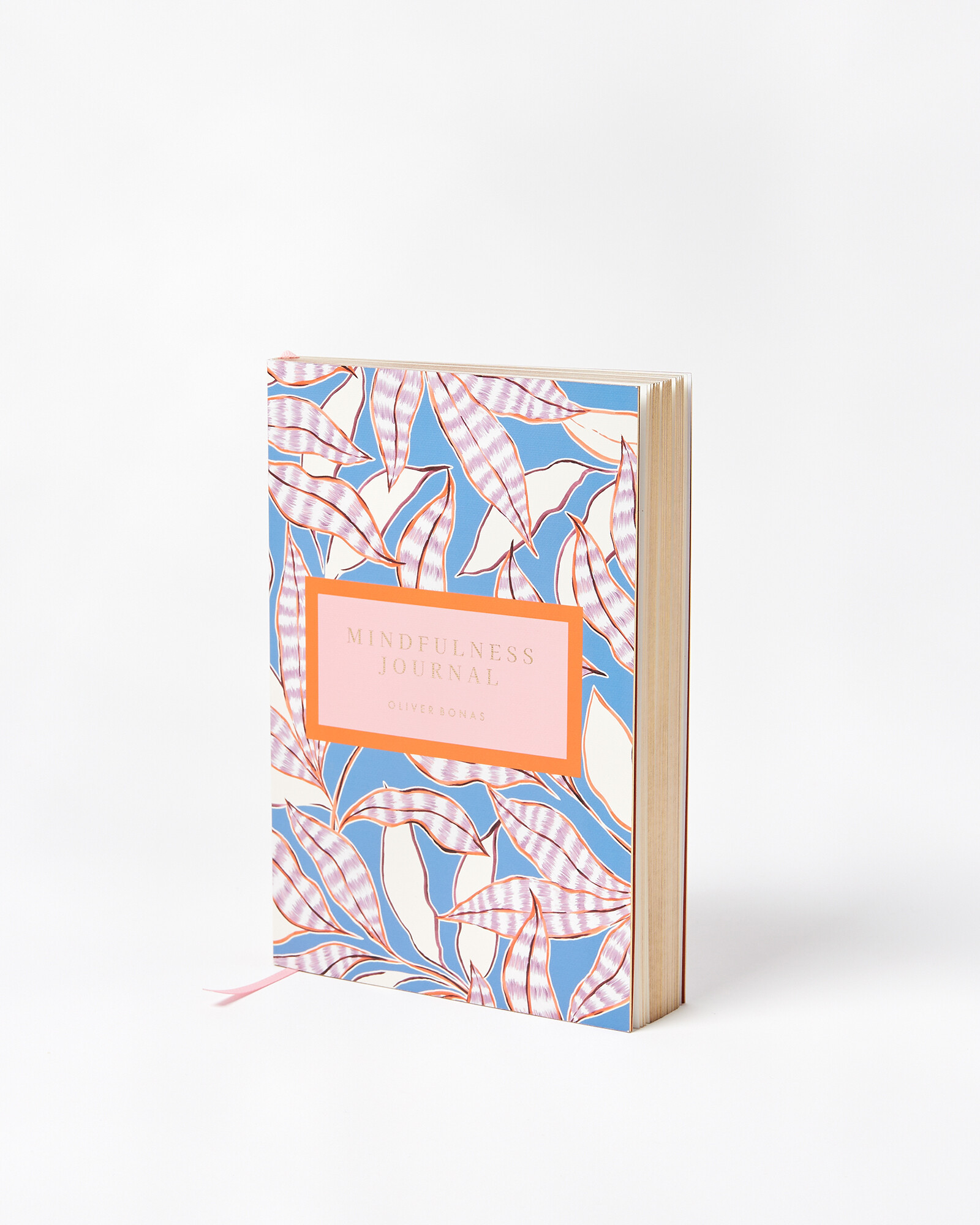 Leaf Print Blue Mindfulness Journal | Oliver Bonas | Oliver Bonas (Global)