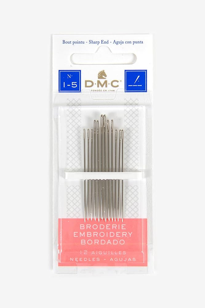DMC 1765-1/5 Embroidery Hand Needles, 12-Pack, Size 1/5, Silver | Amazon (US)