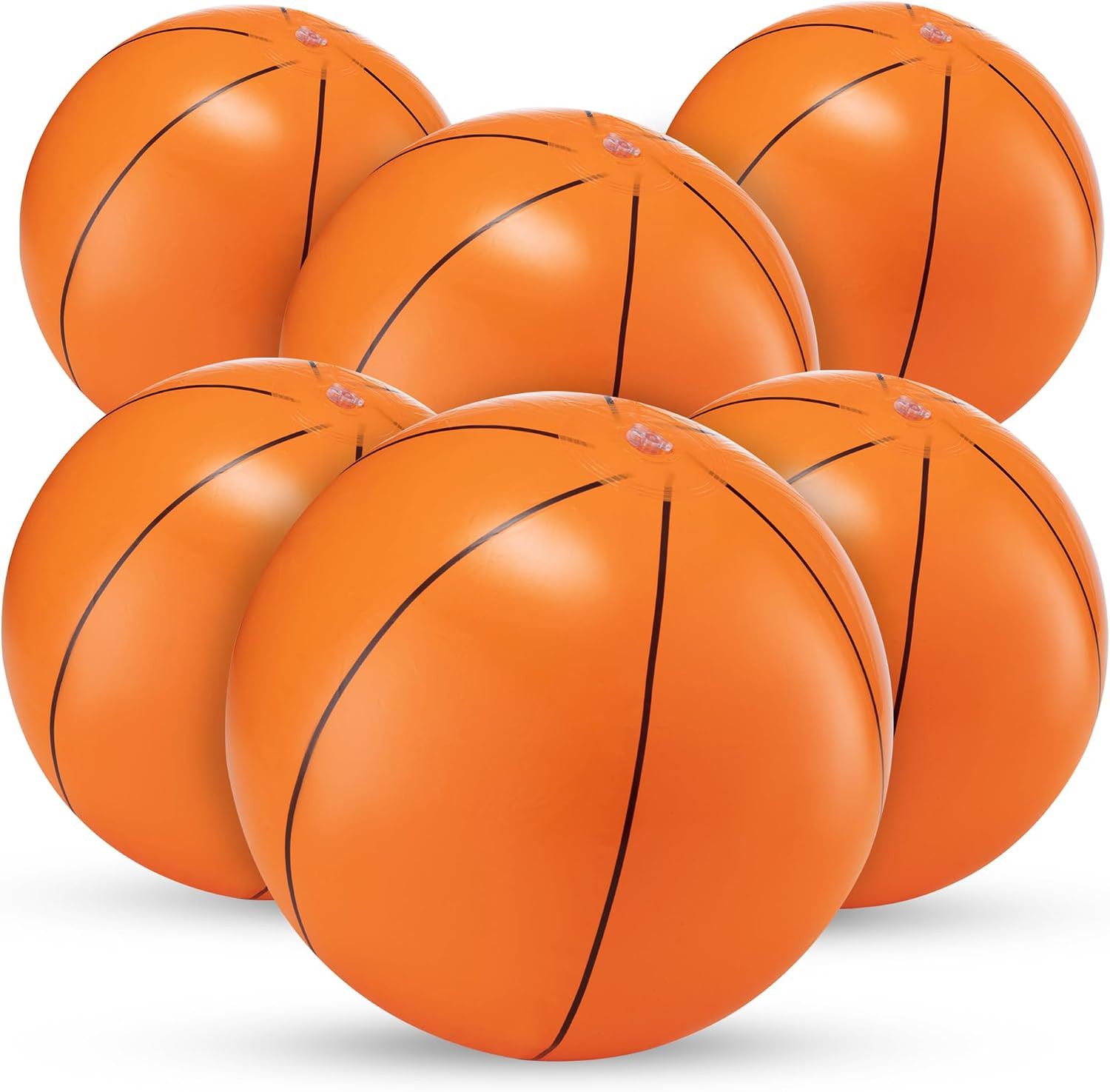 Inflatable Basketball Beach Balls for Kids, 16 inch (6-Pack) | Amazon (US)