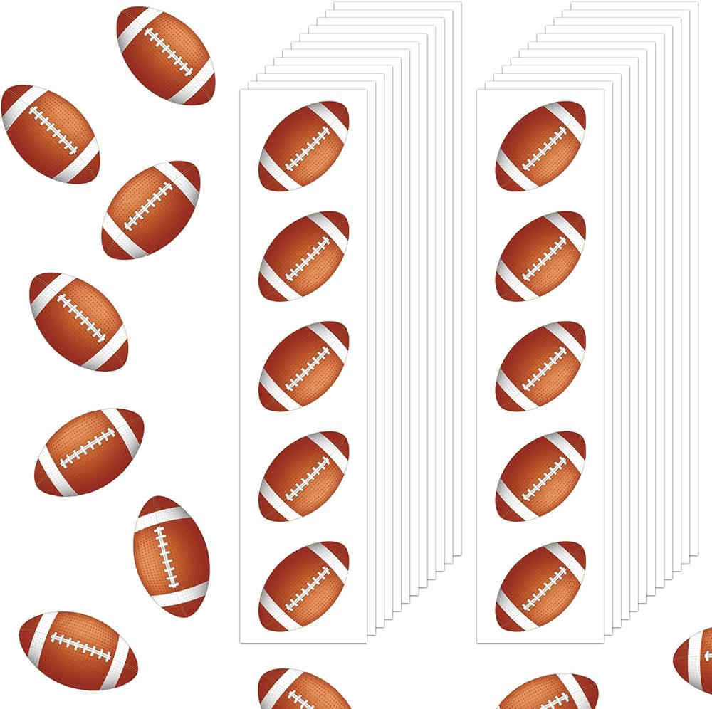 120 Pcs Football Stickers Vinyl, Football Helmet Stickers for Water Bottle Kids Boys, Sports Ball... | Amazon (US)