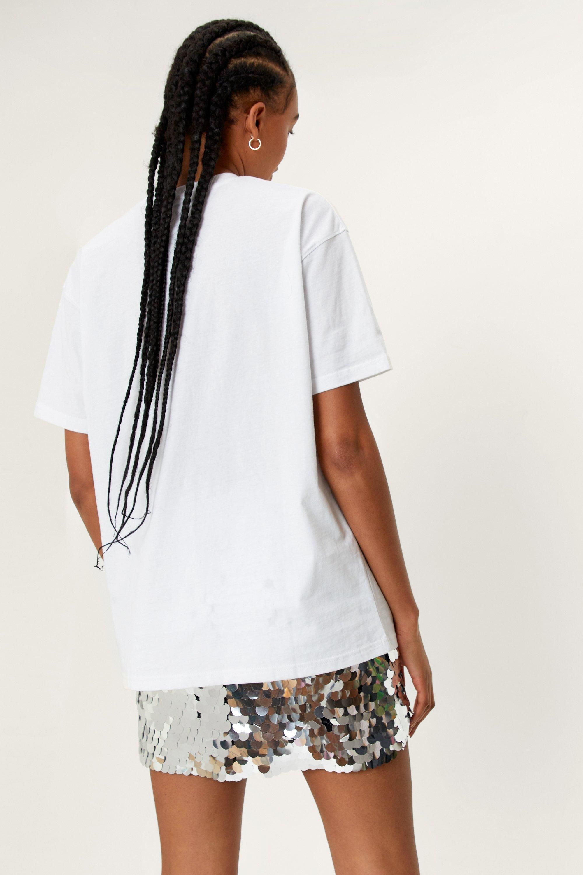 Premium Cotton Crew Neck Oversized T-Shirt | NastyGal (UK, IE)