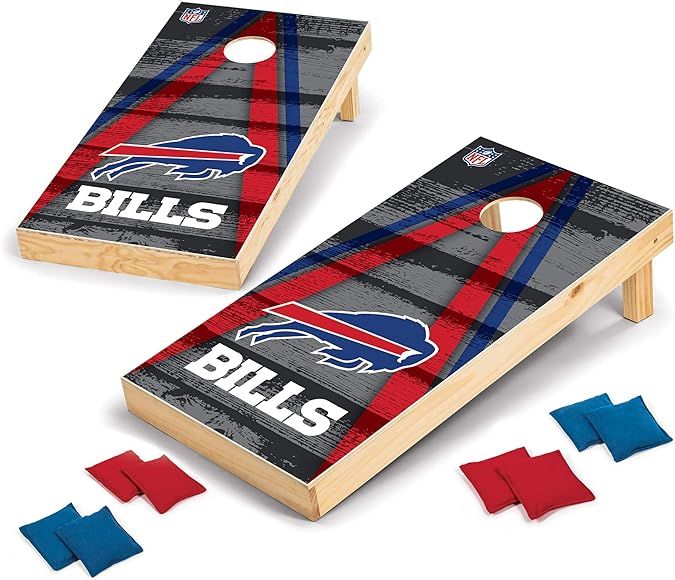 NFL Pro Football 2' x 4' Wood Direct Print Tournament Cornhole Set by Wild Sports, Comes with 8 B... | Amazon (US)