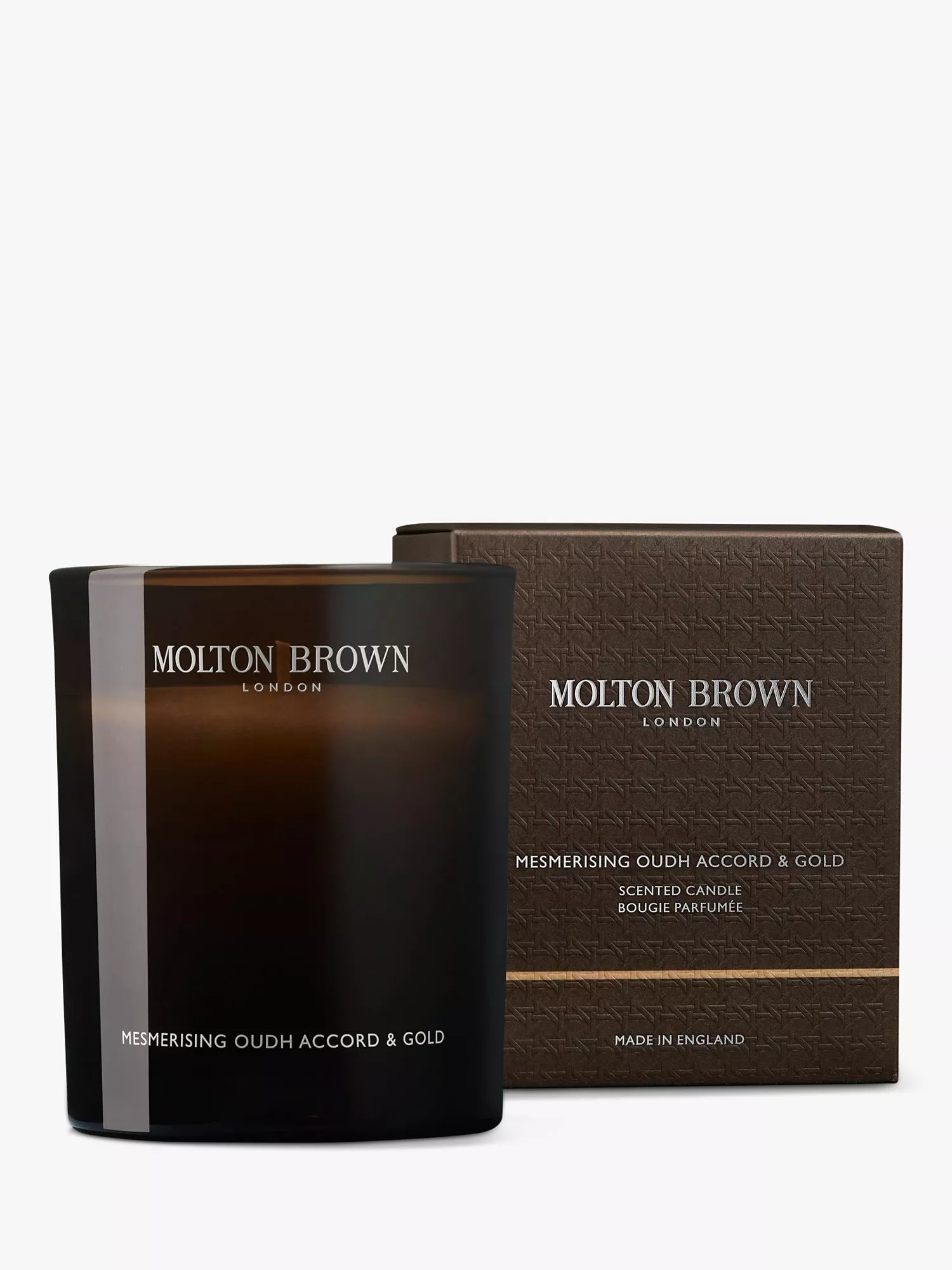 Mesmerising Oudh Accord & Gold Scented Signature Candle, 190g | John Lewis (UK)