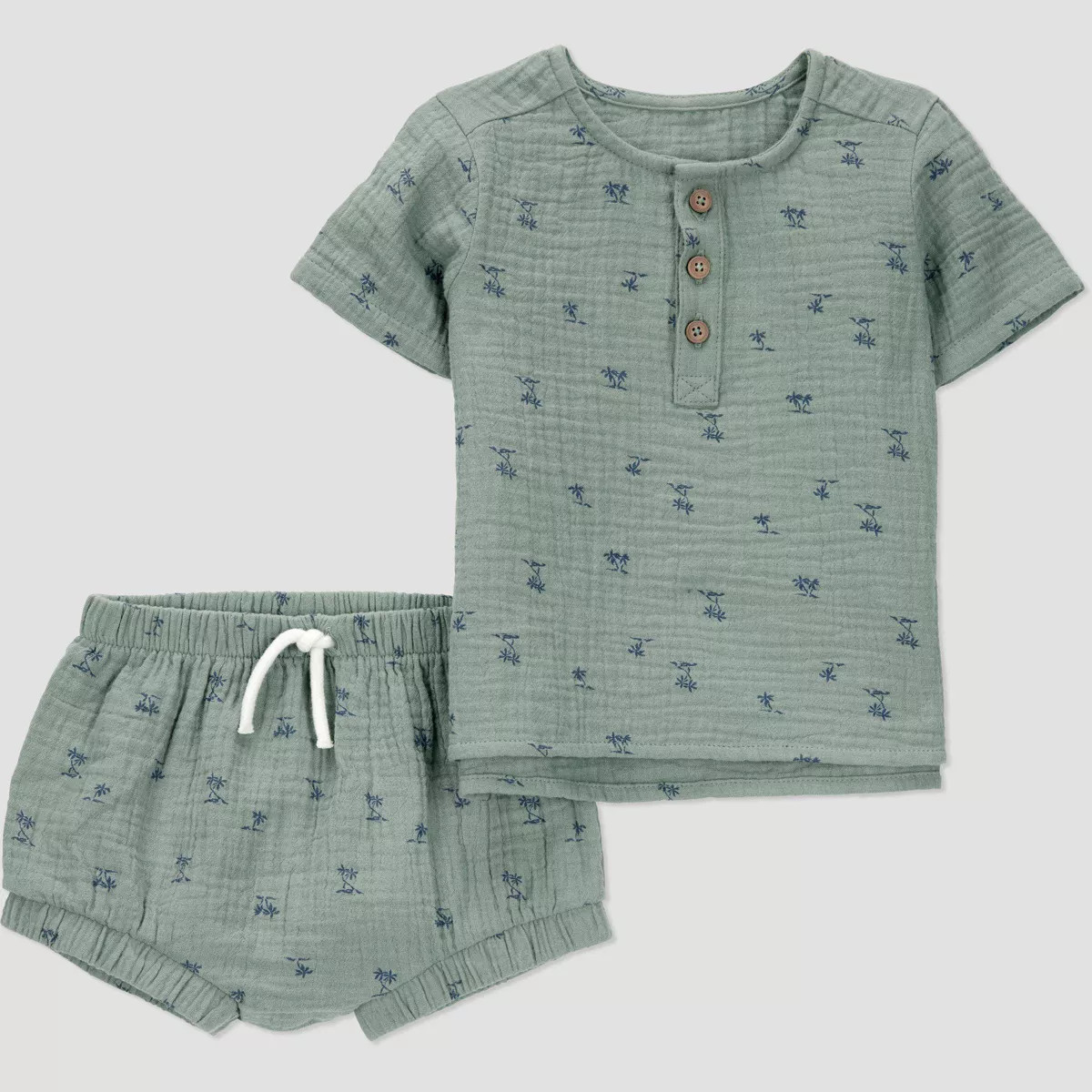 Carter's Just One You®️ Baby Boys' Gauze Scenic Top & Bottom Set - Green | Target