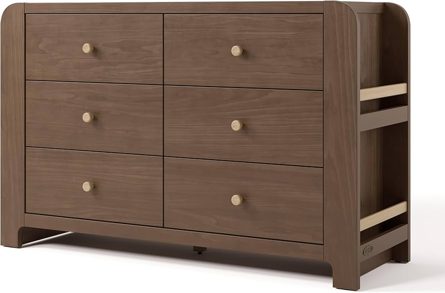 Graco Read-with-Me 6 Drawer Dresser with Bookshelves (Hazelnut with Driftwood) – GREENGUARD Gol... | Amazon (US)