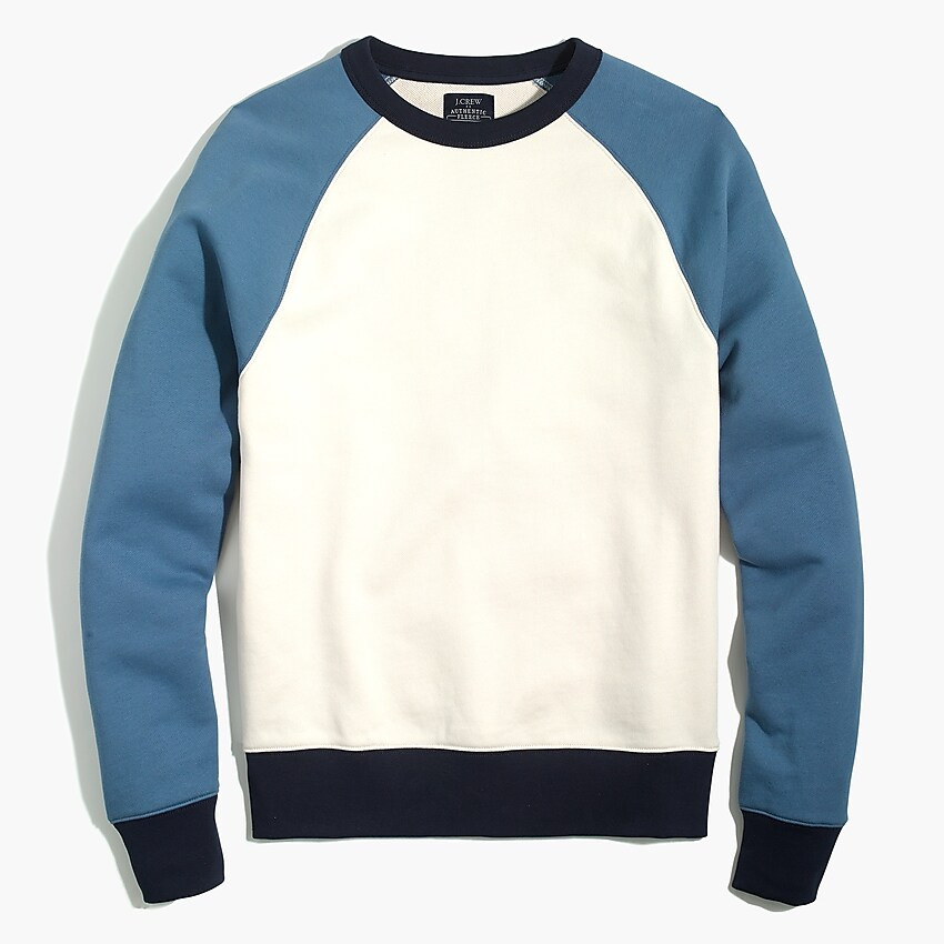 Raglan terry crewneck pullover | J.Crew Factory