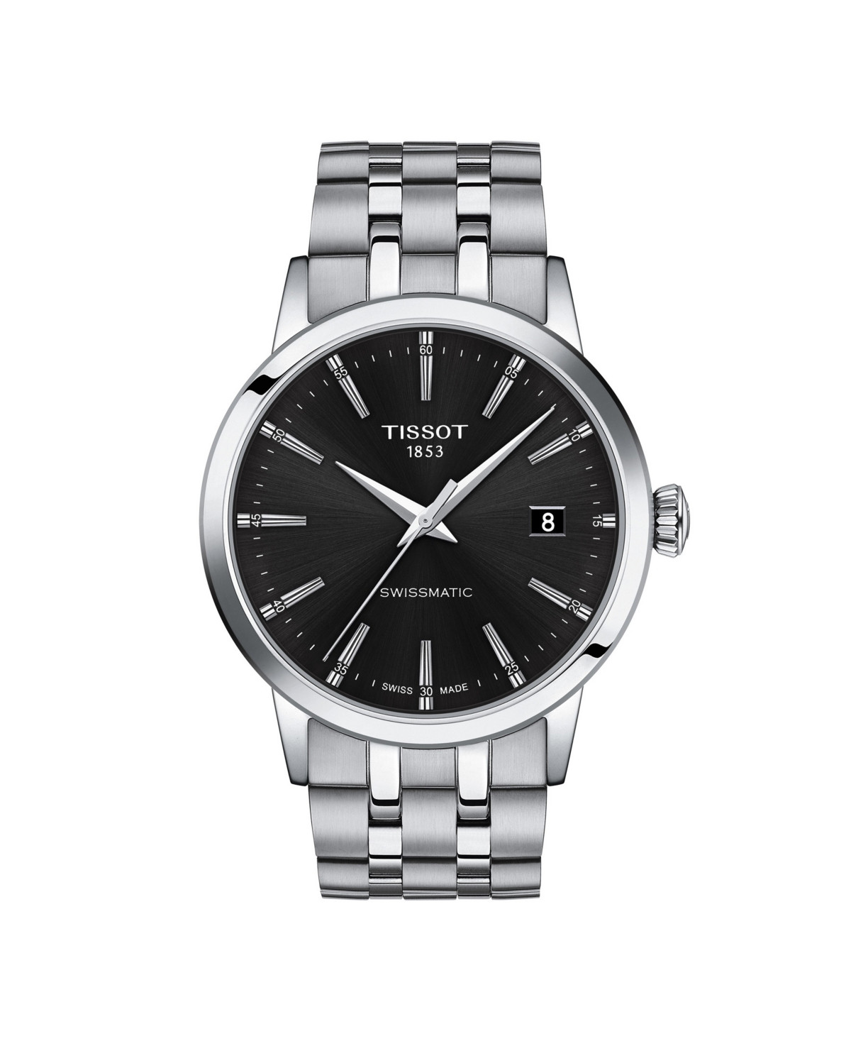 Tissot Men's Swiss Automatic Classic Dream Stainless Steel Bracelet Watch 42mm - Black | Macy's