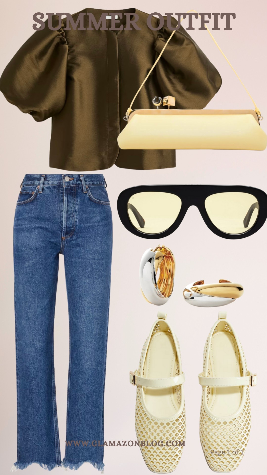 Summer outfit, straight jeans, puff sleeves, butter yellow shoes, butter yellow bag 

#LTKdatenight #LTKeurope #LTKsummer