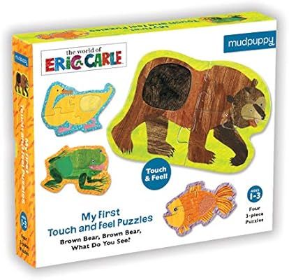 Mudpuppy The World of Eric Carle My First Touch & Feel Bear Puzzle (12 Piece), Brown | Amazon (US)