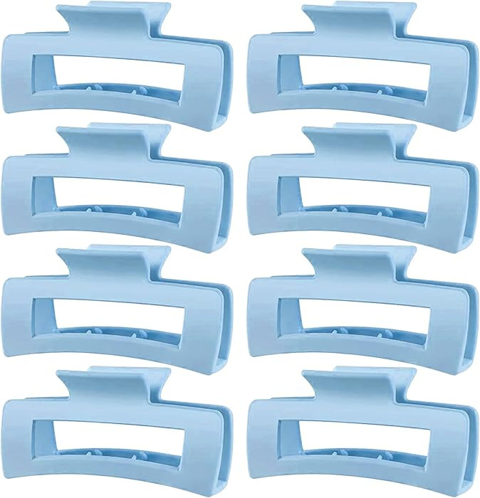 TOCESS Hair Claw Clips for Women - 8PK Large Neutral Matte Square Jumbo Hair Clips for Thick, Thi... | Amazon (CA)