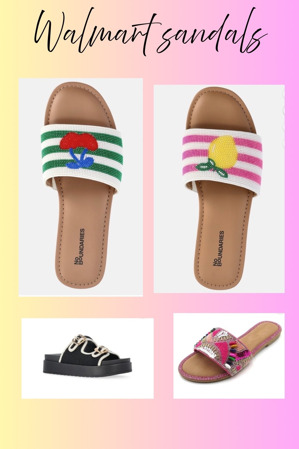 Walmart sandal’s cutest beaded, get now will sell fast .#Walmart #sandals 

#LTKmomlife #LTKSeasonal #LTKMothersDay
