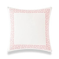 Hofdeco Coastal Patio Indoor Outdoor Lumbar Pillow Cover ONLY for Backyard, Couch, Sofa, Pink Greek  | Amazon (US)