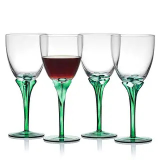 Fitz & Floyd Set of 4 Jardin Wine Glasses, 14 Oz, Green - Bed Bath & Beyond - 41812390 | Bed Bath & Beyond
