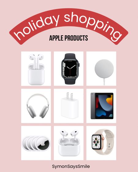 Holiday shopping / gift guide / tech products / apple products / air pods / Apple Watch / air tag / ipad 

#LTKHoliday #LTKGiftGuide #LTKSeasonal