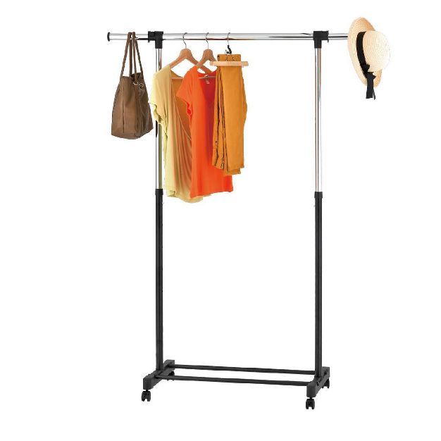 Adjustable Single Rod Garment Rack Black - Room Essentials™ | Target