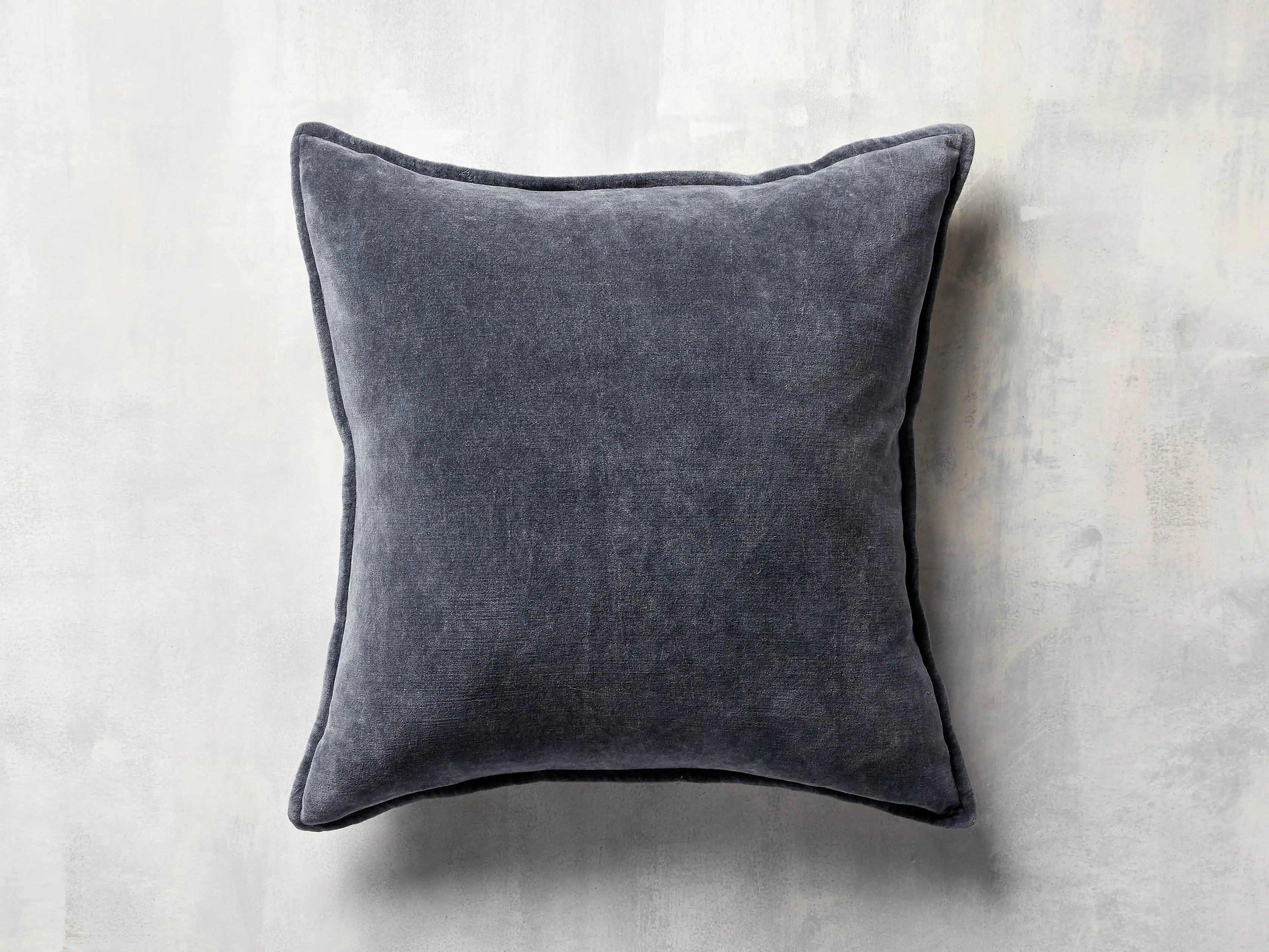 Stone Washed Velvet Square Pillow Cover | Arhaus