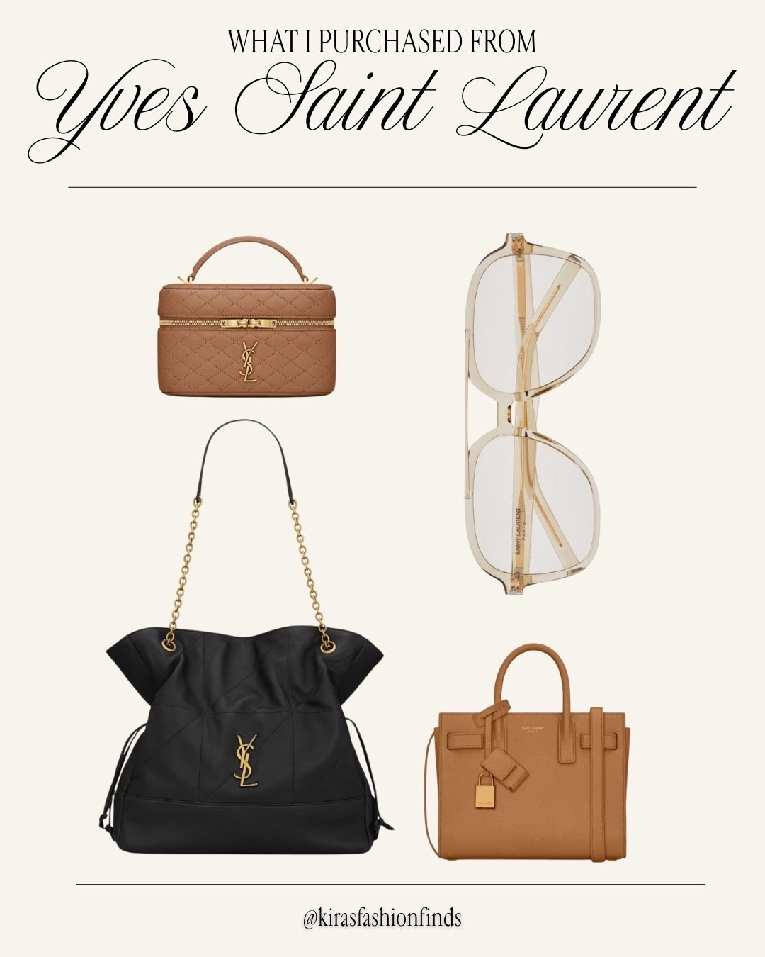 Scroll to shop! What I purchased from Yves Saint Laurent ✨

Which one is your fave? 🖤

#YSL #LuxuryStyle #DesignerFinds
#LTKItBag #LTKPetite #LTKStyleTip