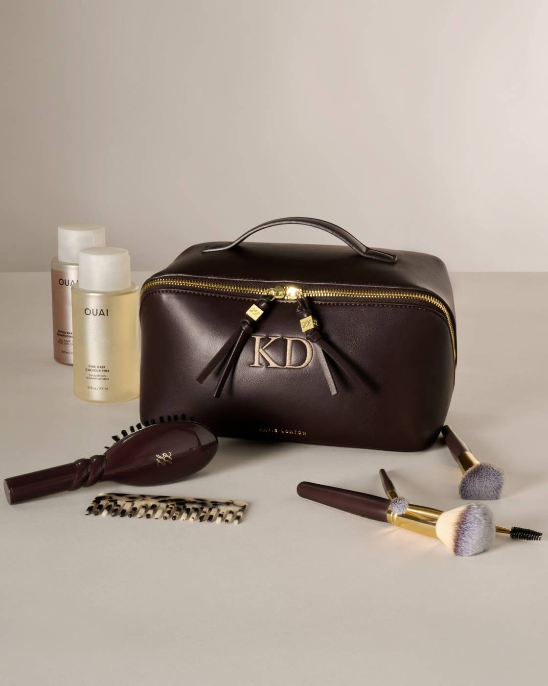 Soho Large Makeup and Wash Bag in Bitter Chocolate | Katie Loxton Ltd. (UK)