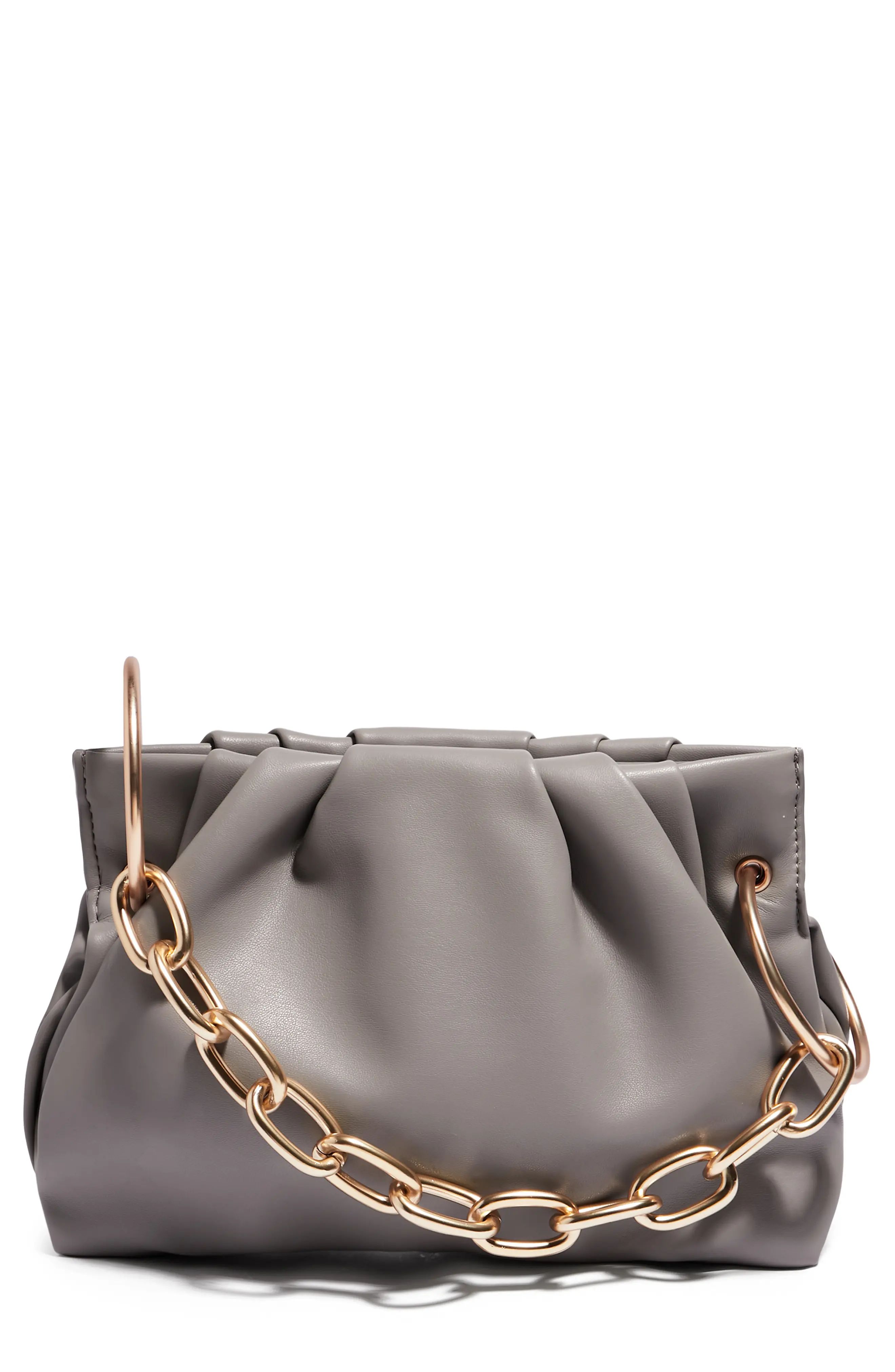 HOUSE OF WANT Chill Vegan Leather Frame Clutch in Grey at Nordstrom | Nordstrom