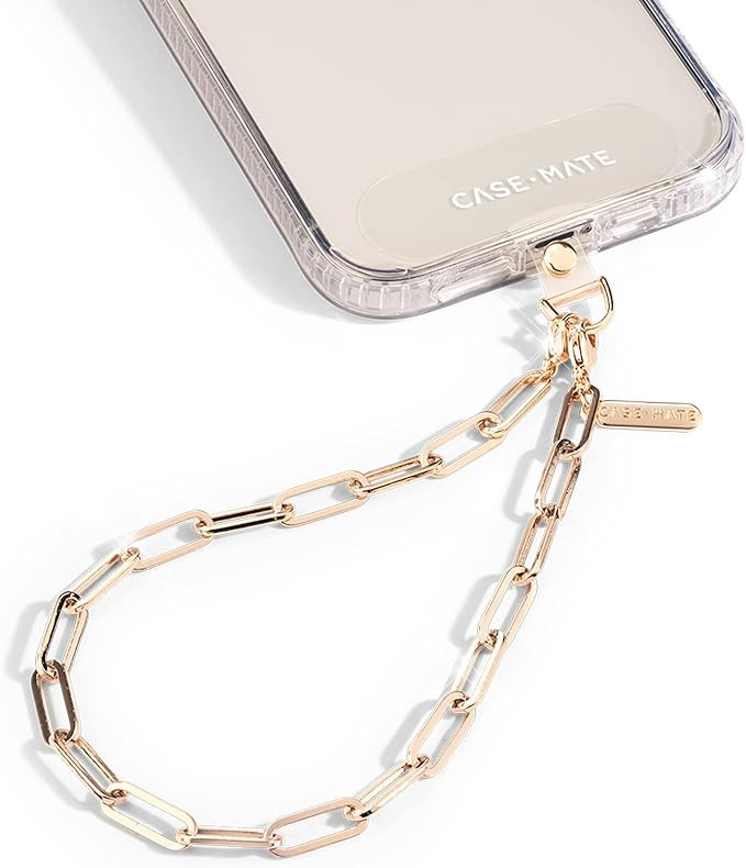 Case-Mate Phone Charm with Gold Metal Chain - Detachable Phone Lanyard, Hands-Free Wrist Strap, A... | Amazon (US)