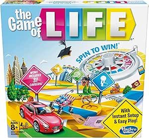 Hasbro Gaming The Game of Life Board Game, Family Games for Kids Ages 8+, Includes 31 Careers, Fa... | Amazon (US)