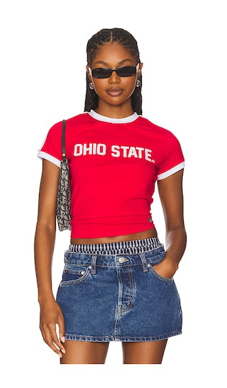 Ohio State Goalie Baby Tee in Red | Revolve Clothing (Global)