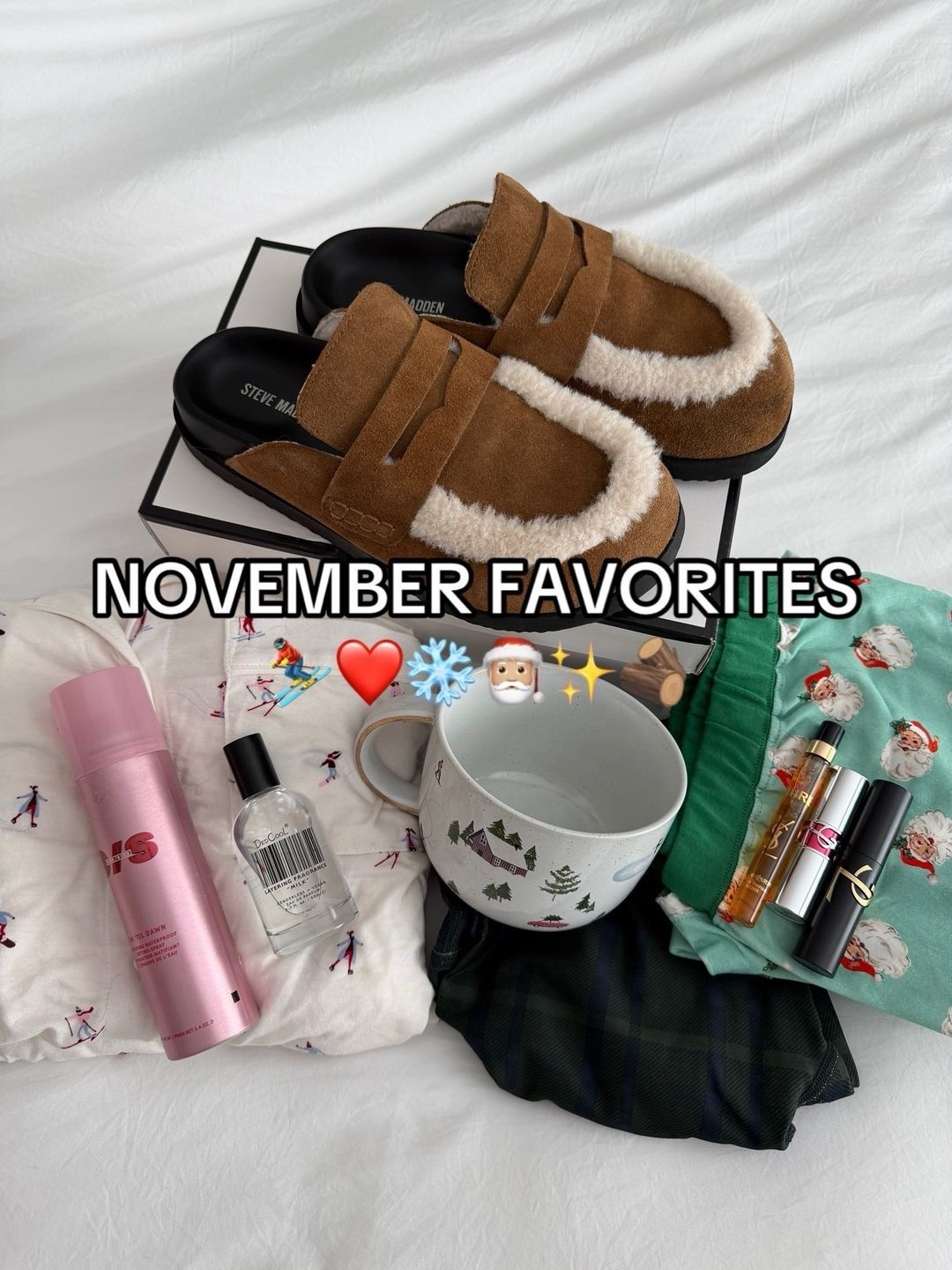 November favorites ❄️✨🎄

cozyland website: use code - EMMADOSLAK15

Dedcool website: use code- EMMAD15

Ski pjs: medium 
Leggings: small
cozyland: medium 
Steve Madden: sized up to an 8 

#LTKSeasonal #LTKHoliday #LTKGiftGuide