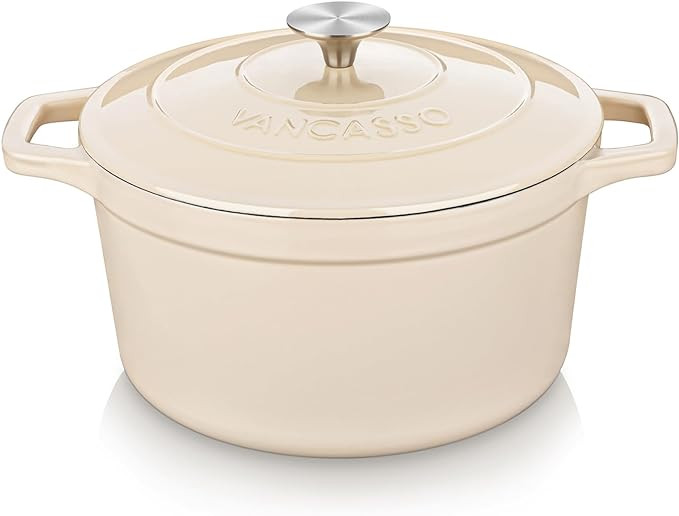 vancasso 2.5 QT Enameled Cast Iron Dutch Oven with Stainless Steel Knob Lid – Small Non-Stick C... | Amazon (US)