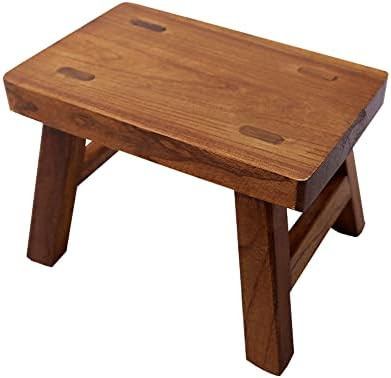 Golden Sun Solid Wood Tiny Step Stool for Kids Foot Stool Plant Stand Waterproof (6 inch Height) | Amazon (US)