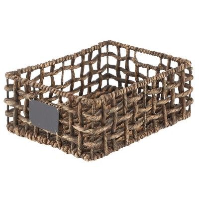 mDesign Water Hyacinth Open Weave Pantry Basket Bin | Target