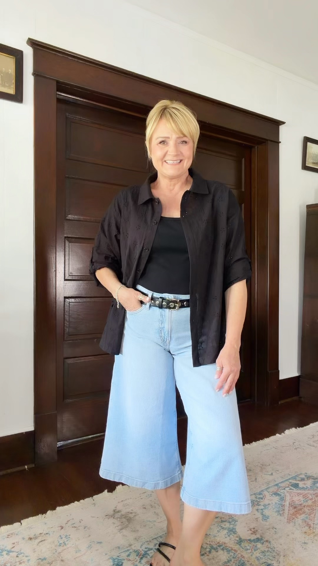 Same Culottes but with an eyelet top.  I love this.  Roomy but not oversized.   And it’s cotton!  I’m wearing my true size.

#LTKootd #LTKOver40