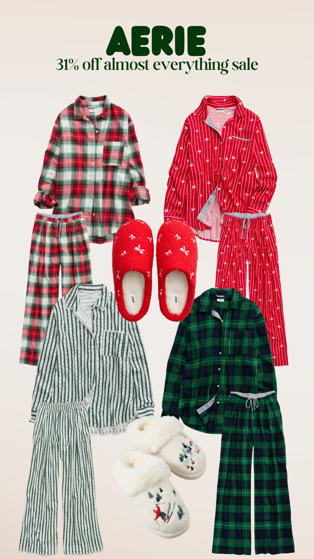 Aerie sale picks! They have the cutest holiday pj sets & slippers right now!  

 #LTKwinter #LTKstyletip