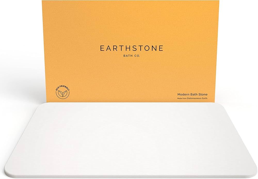 EARTHSTONE - Stone Bath Mat, Diatomaceous Earth Bath Mat, Ultra-Absorbent Non-Slip Quick Drying S... | Amazon (US)