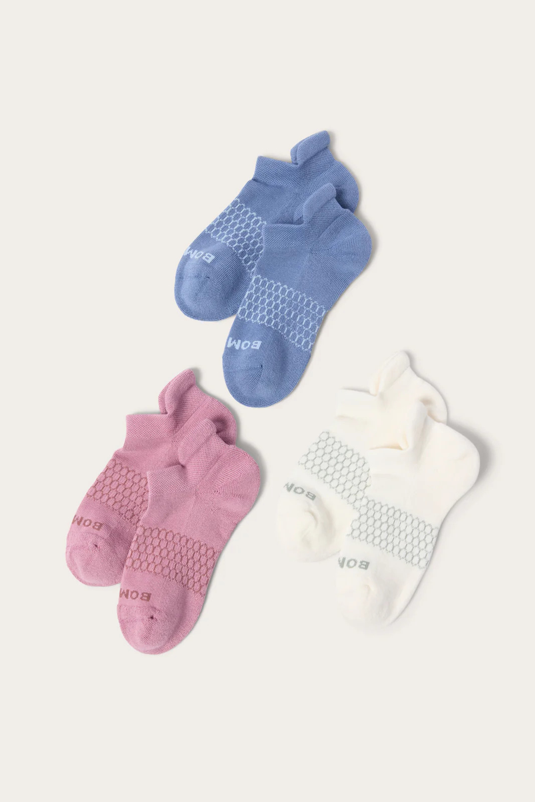 BOMBAS Women's Solid Ankle Socks 3 Pack, Size Medium, Pink | Evereve