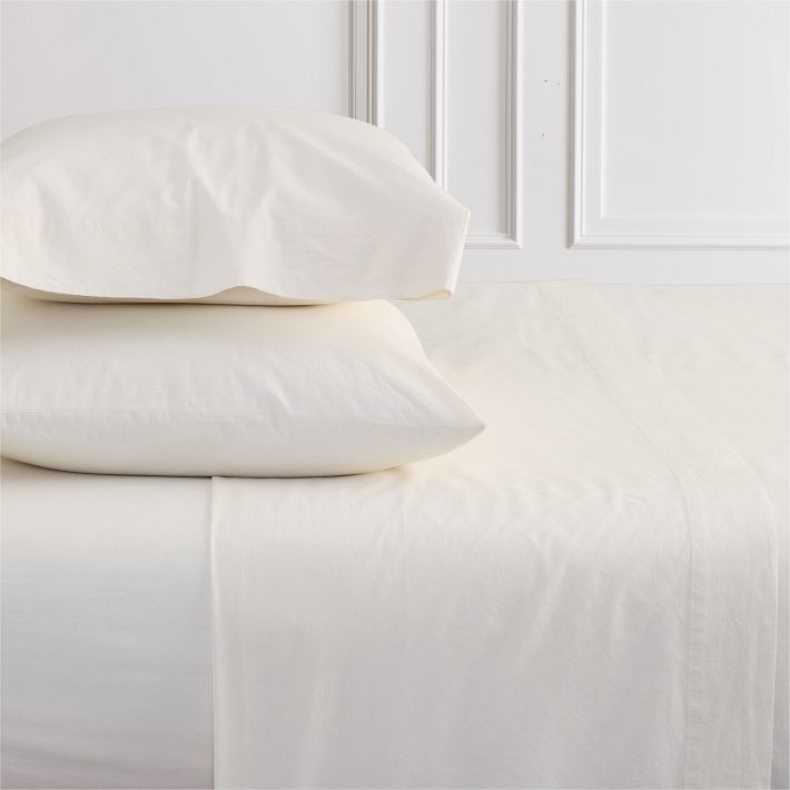 Organic Washed Cotton Percale Sheet Set | West Elm (US)