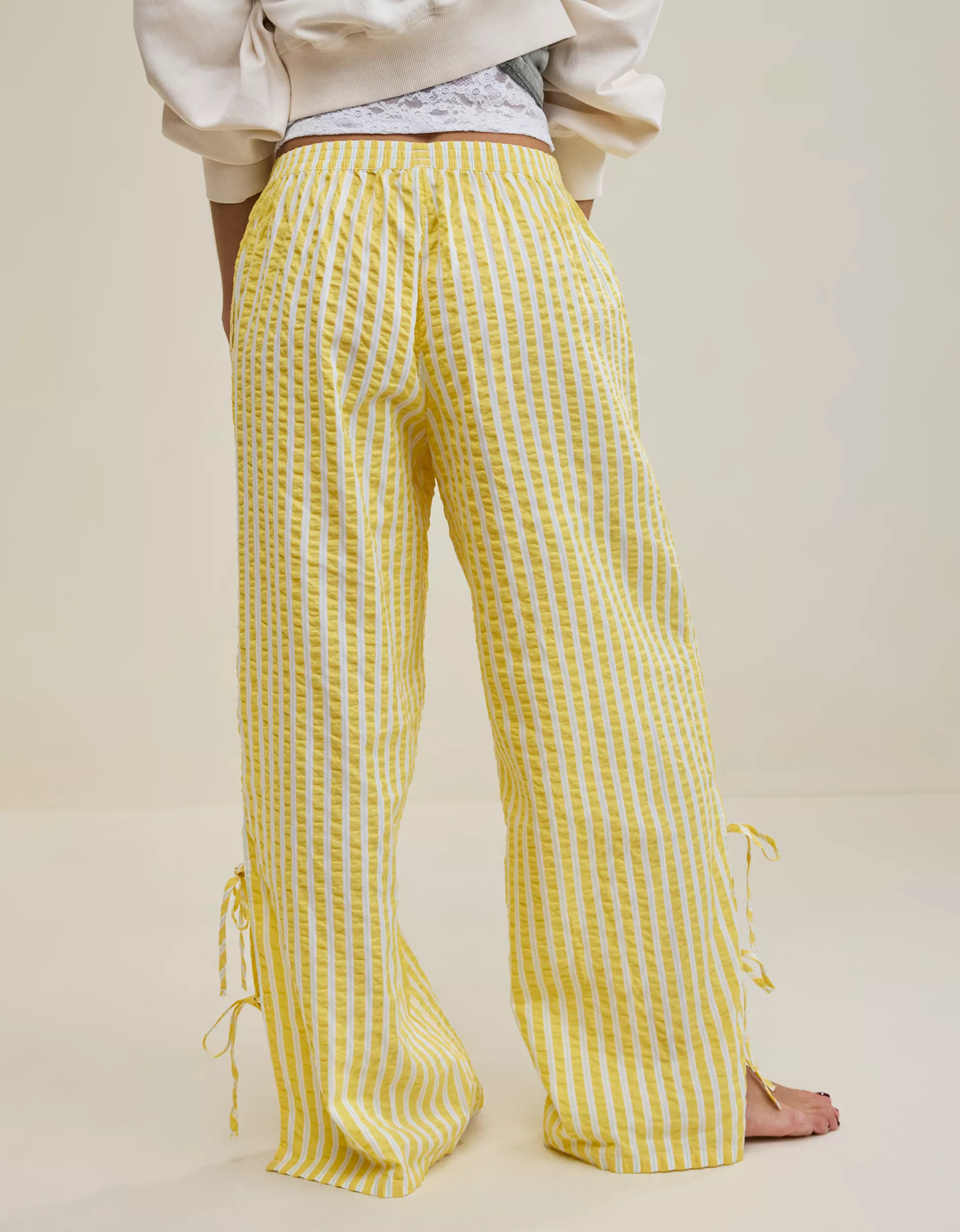 Aerie Off-Duty Seersucker Side Tie Trouser PJ | Aerie