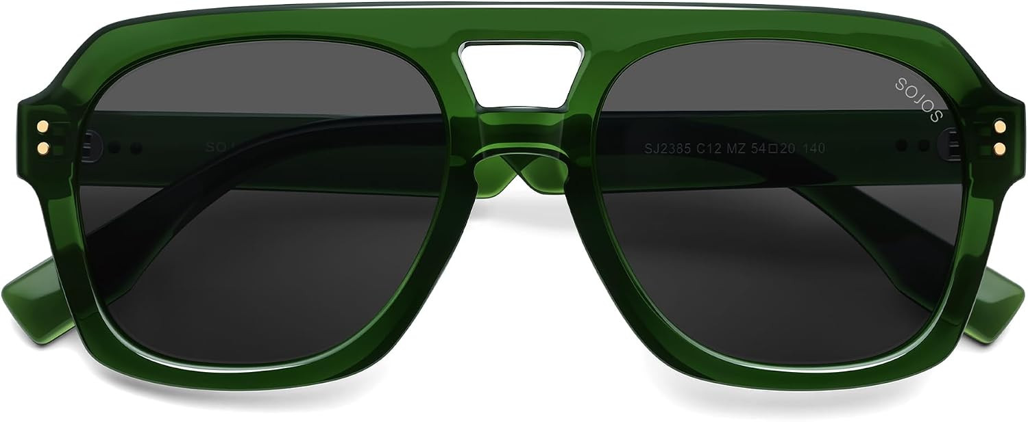 SOJOS Retro Polarized Aviator Sunglasses Womens Mens SJ2385 | Amazon (US)