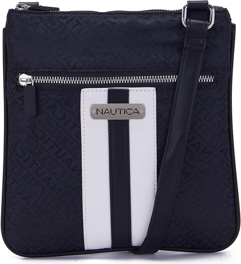Nautica Lakeside Signature Jaquard North South Crossbody Bag | Amazon (US)