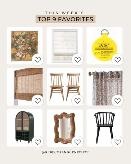 This week's favorites 💕
-
Home decor. Home care. Furniture. Dining chair. Curtain. Wall art. Wall mirror. 

#LTKhome #LTKfindsunder50 #LTKfamily