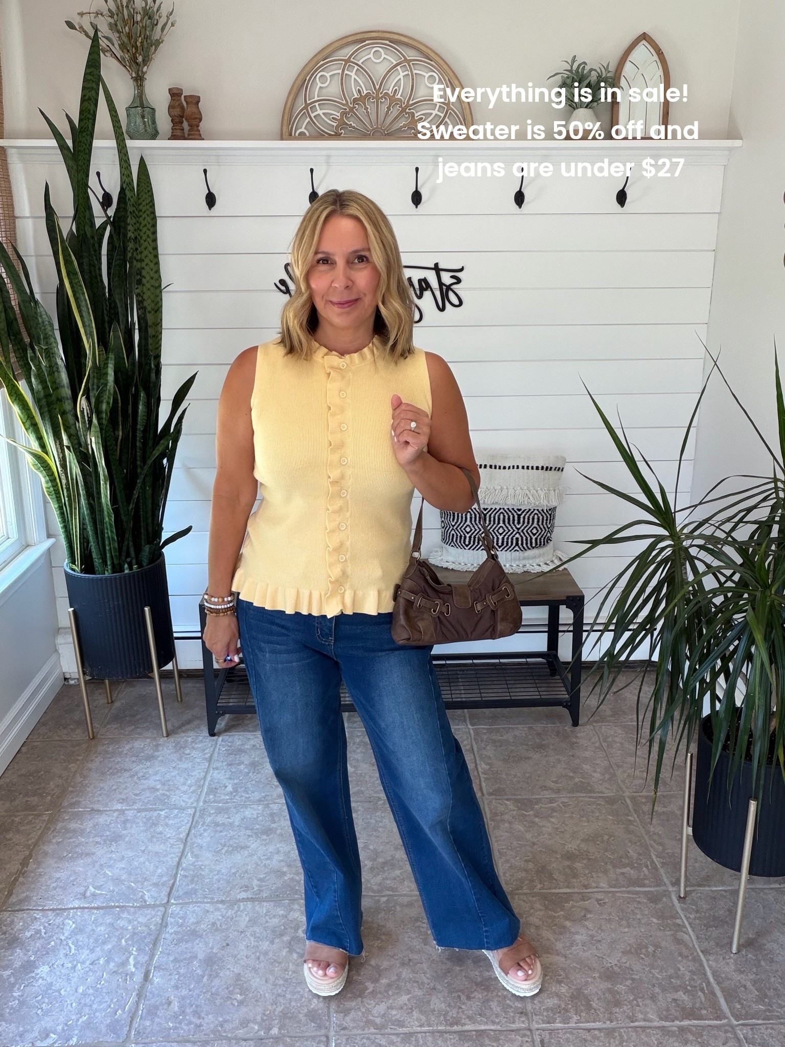 Prime Day Deals sweater is 50% off. I’m wearing a medium. The jeans are under $27 on sale. I’m wearing a size 8. Summer outfits, date night outfits

#LTKOver40 #LTKSaleAlert #LTKMidsize