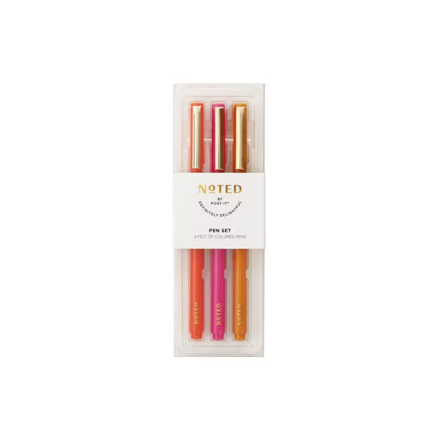Post-it 3pk Pens 0.5mm - Orange | Target