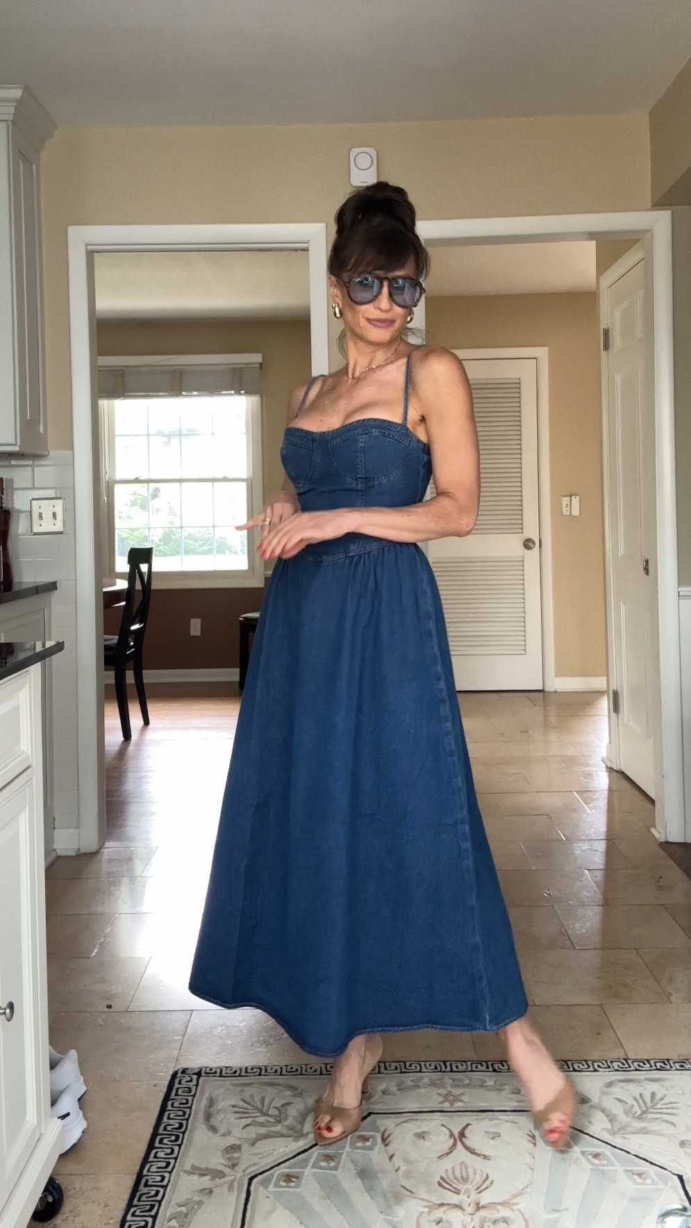 Denim midi Dress and shoes fit true to size

#LTKStyleTip #LTKFindsUnder100 #LTKFindsUnder50