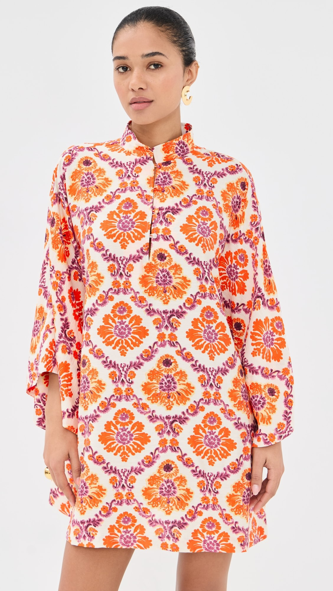 Baroque Print Mini Caftan | Shopbop