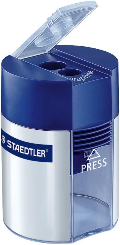 Staedtler Double Hole Pencil Sharpener, Two Holes for Standard Pencils, Large Colored Pencils, an... | Amazon (US)